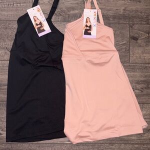 Joyspun Women's Maternity Crossover Nursing Cami Bundle of Two Size S-M